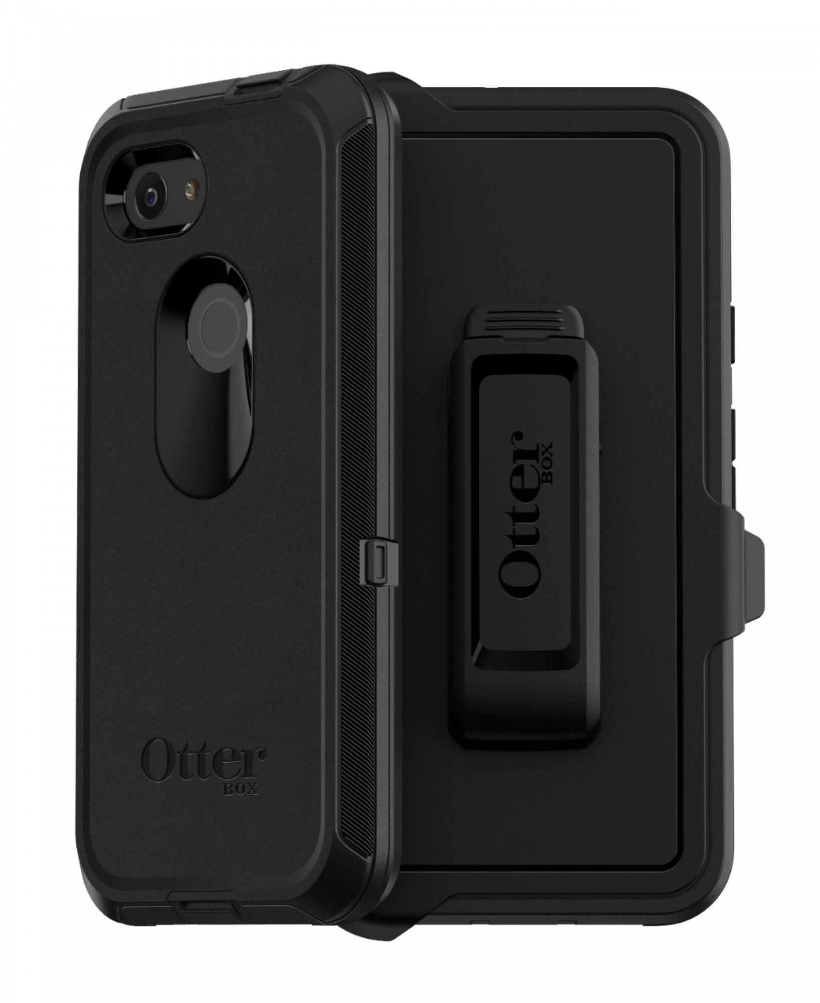 Чехол противоударный с клипсой OtterBox Defender для Google Pixel 3a (5.6") Black