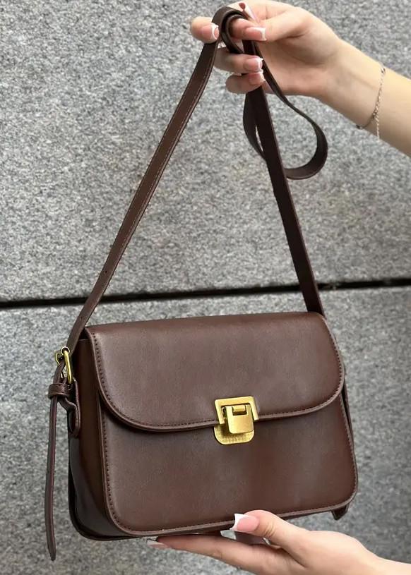 Жіноча сумка 8015 крос-боді Темно-коричневий (21747261)