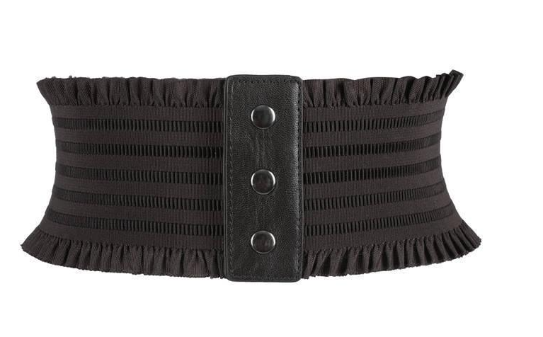 Пояс з атласною зав'язкою на кнопках Шоколадний Пояс з атласною зав'язкою на кнопках Шоколадний