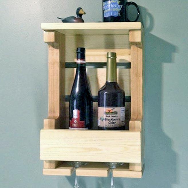 Полка для вина настенная из дерева Итиномия Бланже (ПНК-004101)