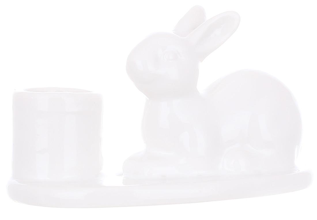 Подсвечник BonaDi Кролик керамический Белый (733-591)