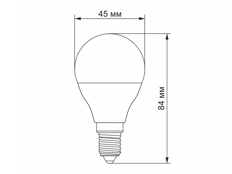 Светодиодная лампа Videx G45e 7 Вт E14 4100K 220 В (7378) - фото 3
