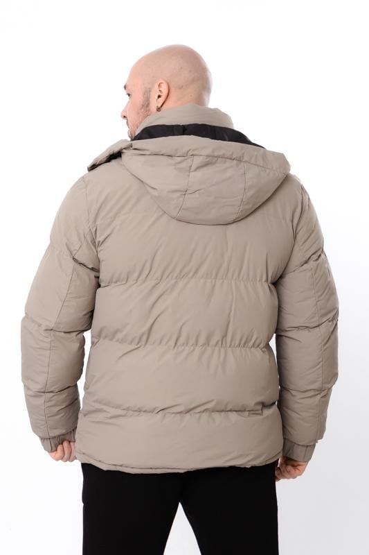 Куртка зимова чоловіча з кишенями та відстібним капюшоном Носи Своє р. 48 Бежевий (16243) - фото 4