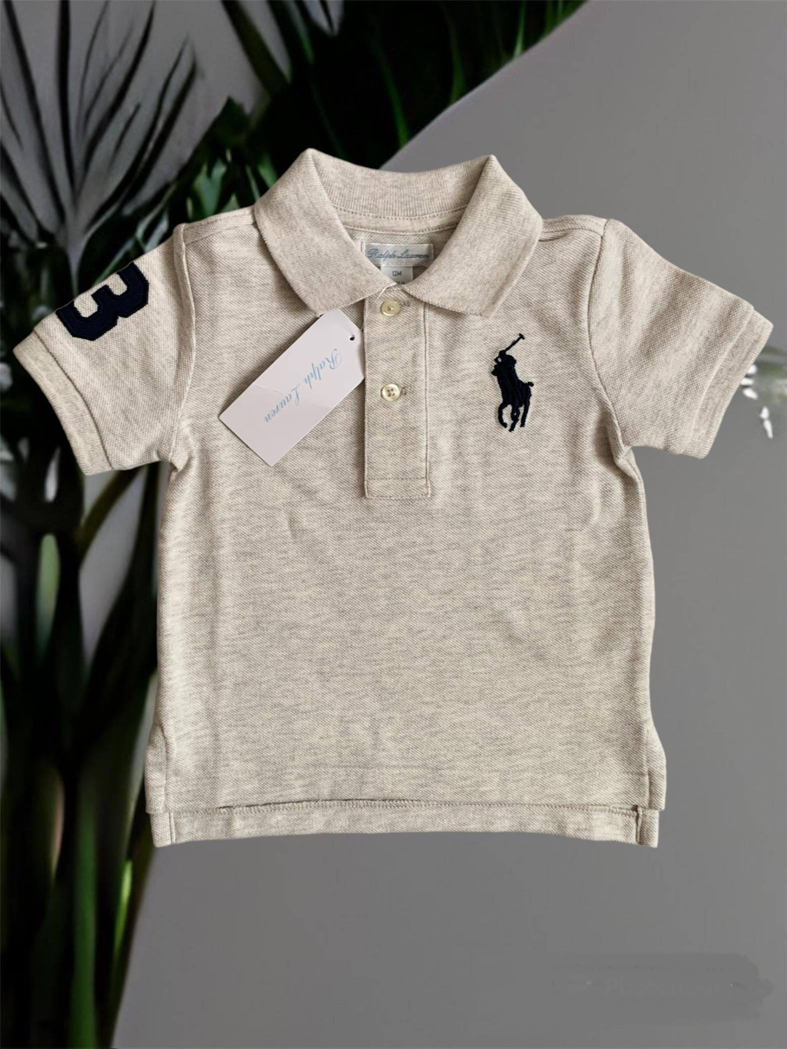 Поло Ralph Lauren 12 месяцев 80 см Бежевый (11718336)
