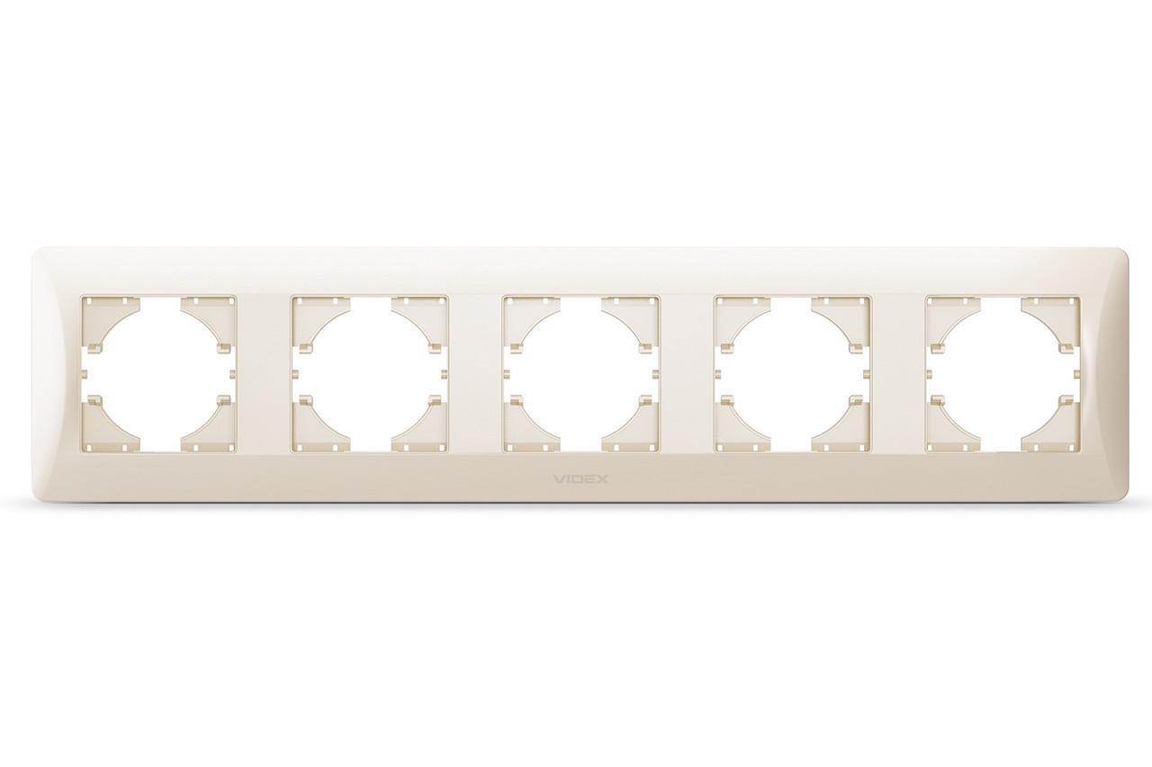 Рамка горизонтальная Videx Binera VF-BNFR5H-CR Рамка горизонтальная Videx Binera VF-BNFR5H-CR