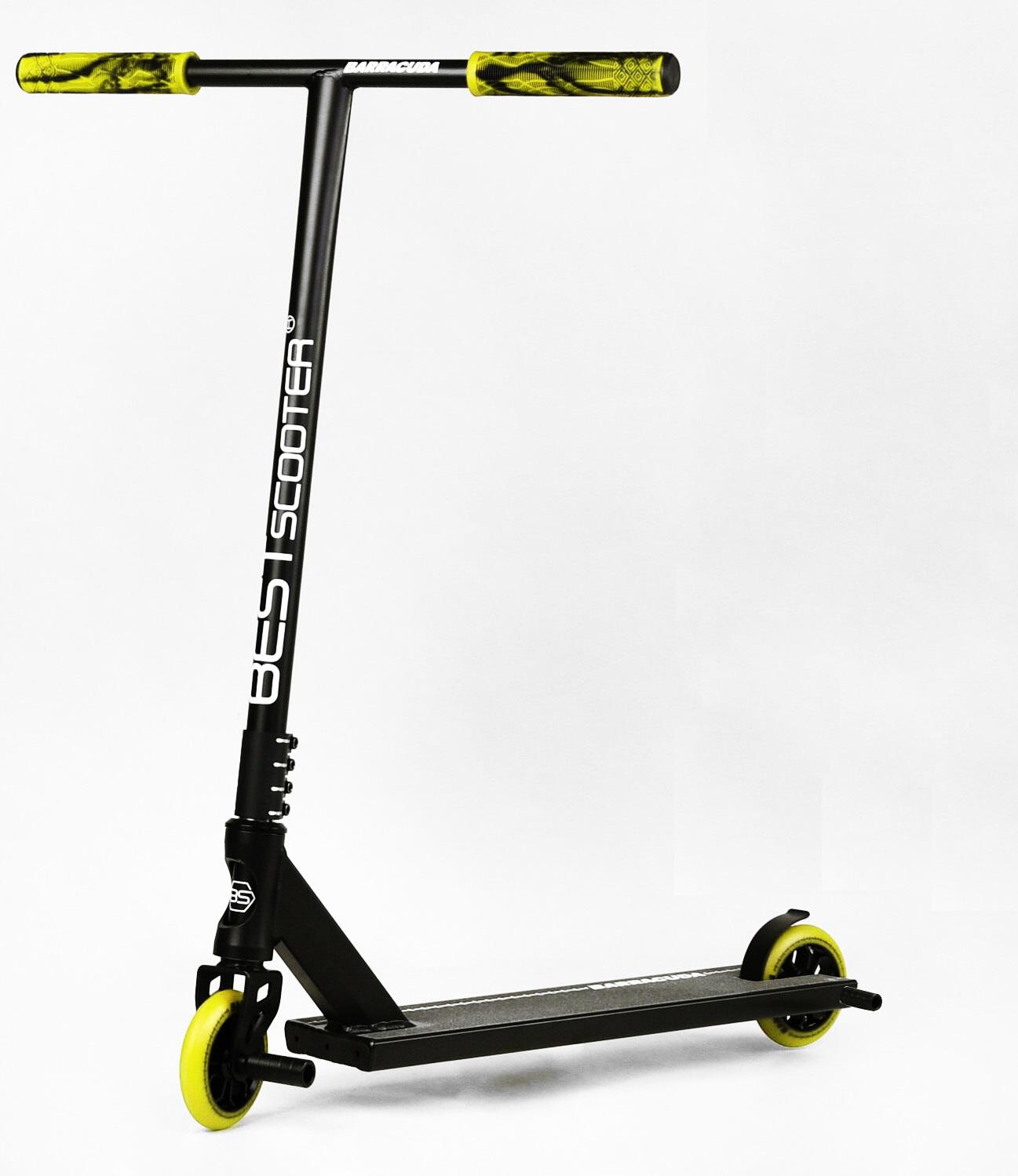 Самокат трюковый Barracuda HIC-система пеги алюминиевый диск и дека Black/Yellow (112990) Самокат трюковый Barracuda HIC-система пеги алюминиевый диск и дека Black/Yellow (112990)