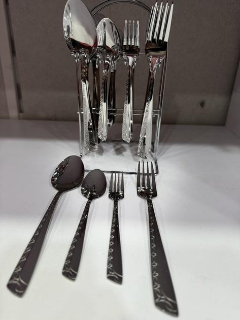 Набор приборов столовых Top Kitchen A на подставке нержавеющая сталь 24 пр. (A-24) - фото 2
