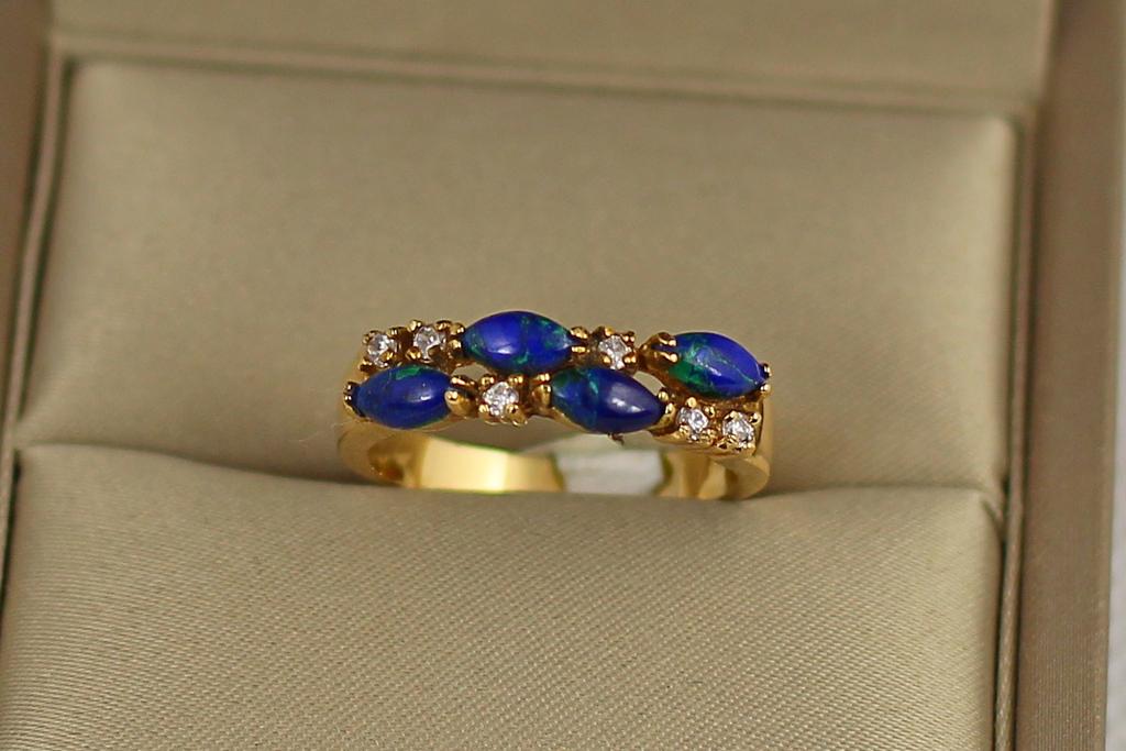 Кольцо пунктир азурит р. 17 Золотистый (30106883)