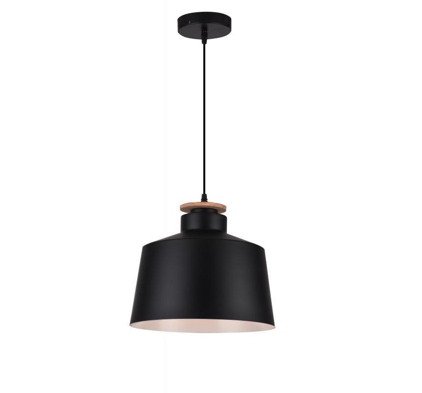 Світильник стельовий одинарний GTV MARGUS E27 IP20 Ø 30 см Чорний (27551881)