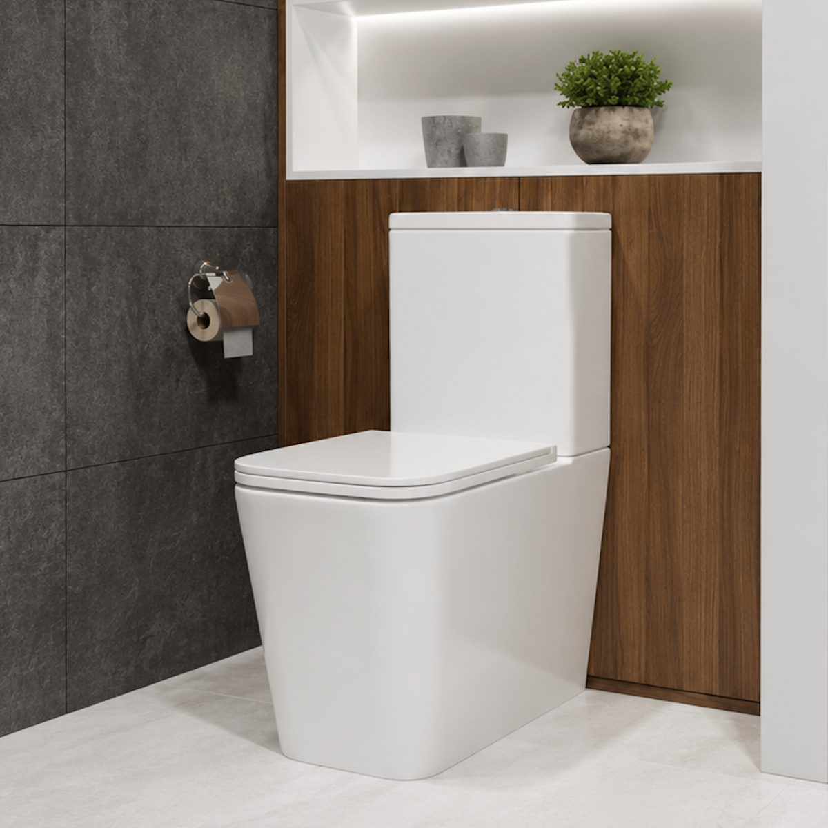 Унітаз компакт Koller Pool Kvadro Smart Tornado 3/6 л з сидінням мікроліфт Білий глянцевий (1882560199)