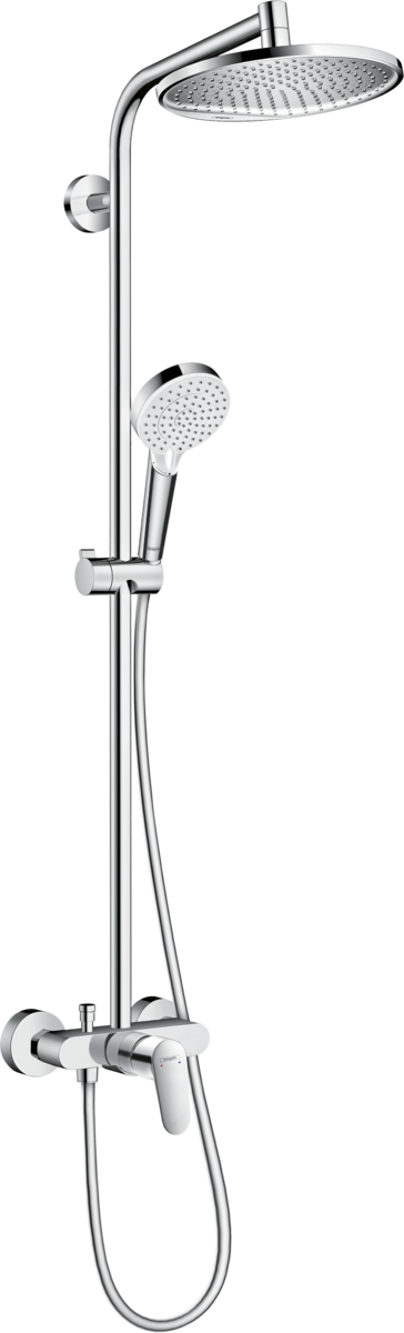 Душевая система со смесителем Hansgrohe Crometta S 240 1jet Showerpipe (27269000) - фото 1