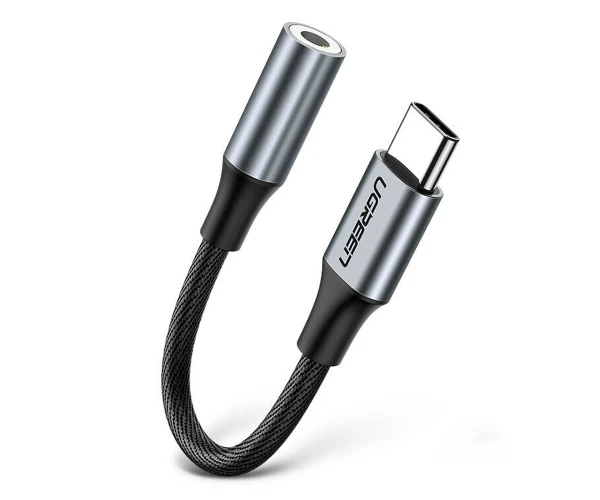 Переходник Ugreen AUX на 3,5 мм Type-C для наушников гарнитуры Dark Gray - фото 2