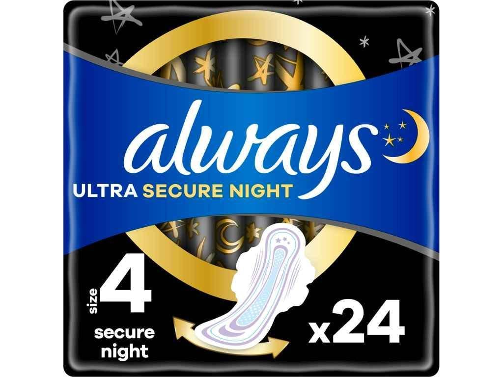 Прокладки гигиенические Always Ultra Secure Night ночные 6 к. 24 шт. (960057) Прокладки гигиенические Always Ultra Secure Night ночные 6 к. 24 шт. (960057)