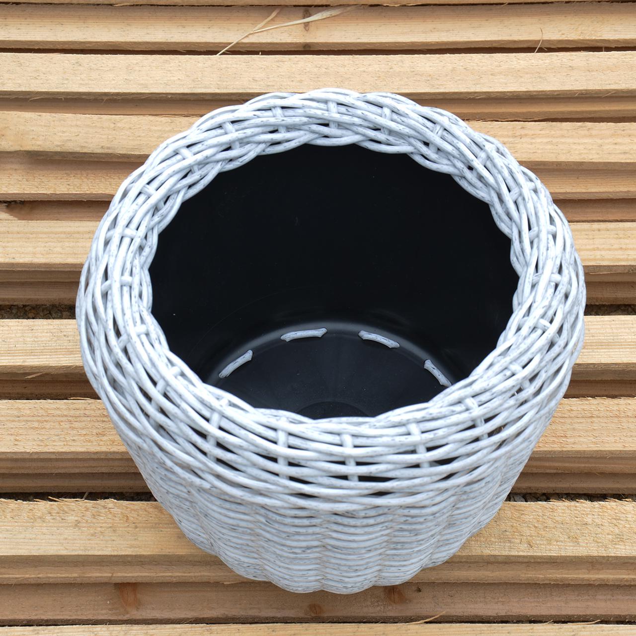 Кашпо для рослин з штучного ротангу 12 л Біла береза (11717134) - фото 3 Кашпо для рослин з штучного ротангу 12 л Біла береза (11717134) - фото 3