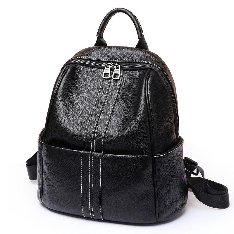 Городской рюкзак Royal Bag F-NWBP27-88881A кожаный Черный (5292)