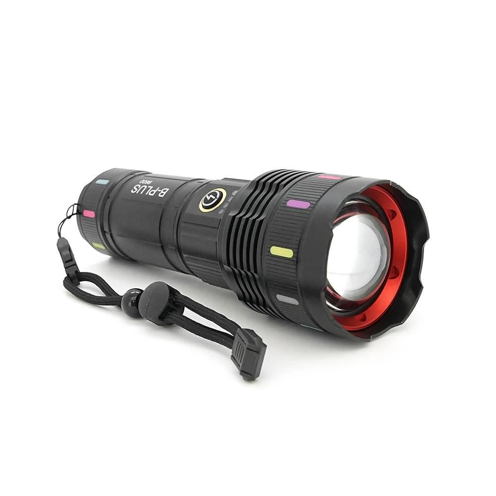 Ліхтар пошуковий BP-9600 LED PM60 5 режимів IP65 кабель USB 210х100х70 мм 0,686 кг Black (41718)