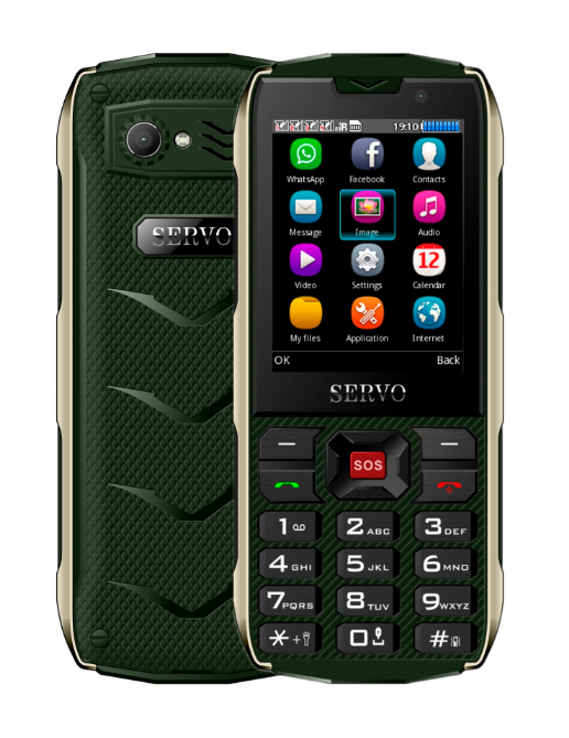 Телефон мобильный Servo H8 English Keyboard Green (11446895)