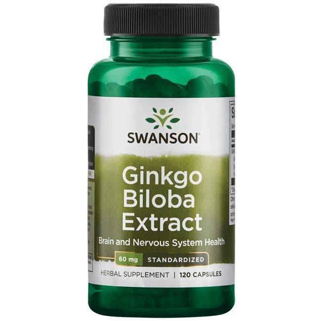 Гінкго Білоба екстрат Ginkgo Biloba Extract Swanson 60 мг 120 капсул (SW892)