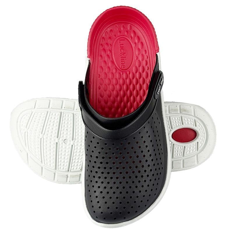 Кроксы женские Luck Line 5017-360 p. 36 23 см Черно-красный