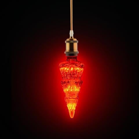 Лампа светодиодная HOROZ ELECTRIC 001-059-0002-020 2W Red E27 Pine 360° (36486470)