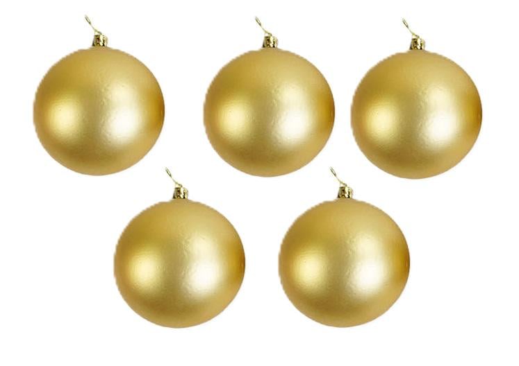 Шары новогодние МАГІЧНА-НОВОРІЧНА 9739 7 см 5 шт. Gold