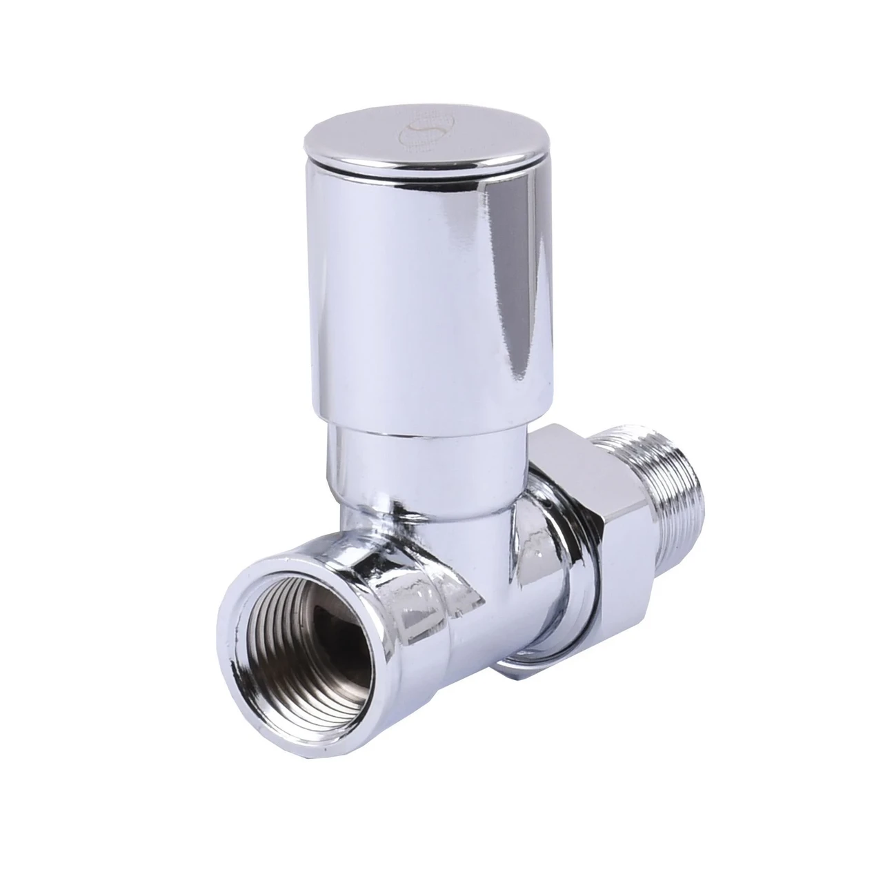 Кран вентильний прямий з американкою Solomon 1/2" 1865 Chrom (23500536) - фото 4 Кран вентильний прямий з американкою Solomon 1/2" 1865 Chrom (23500536) - фото 4