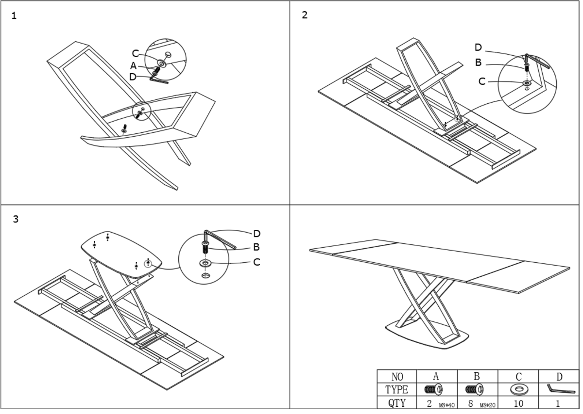 Стол обеденный раскладной Intarsio HILDA CERAMIC 160-240х90 см Белый матовый/Черный (HILDA160) - фото 10 Стол обеденный раскладной Intarsio HILDA CERAMIC 160-240х90 см Белый матовый/Черный (HILDA160) - фото 10