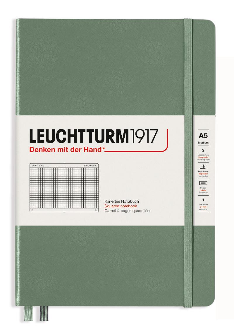 Блокнот Leuchtturm1917 Smooth Colours средний клетка Olive (365491)
