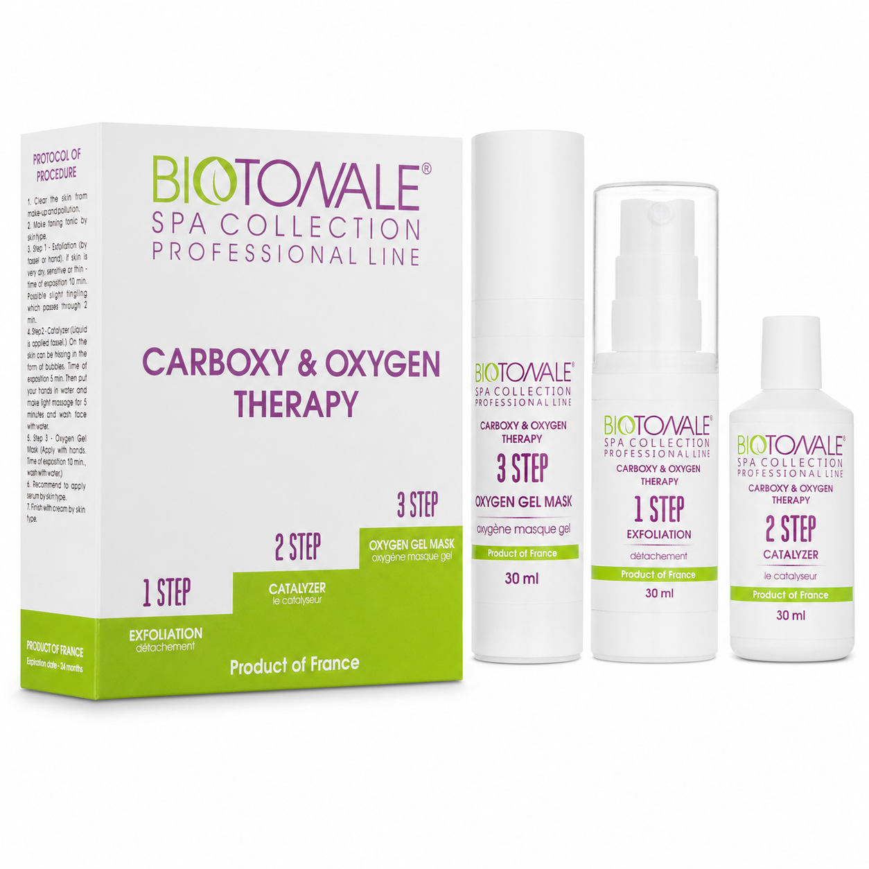 Набір професійний Biotonale Carboxy & Oxygen Therapy карбокситерапії та оксигентерапії для обличчя 3/30 мл (588817)