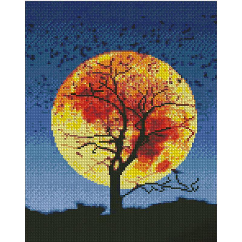 Алмазная мозаика Strateg Премиум Желтый месяц 30х40 см (Str-KB037)