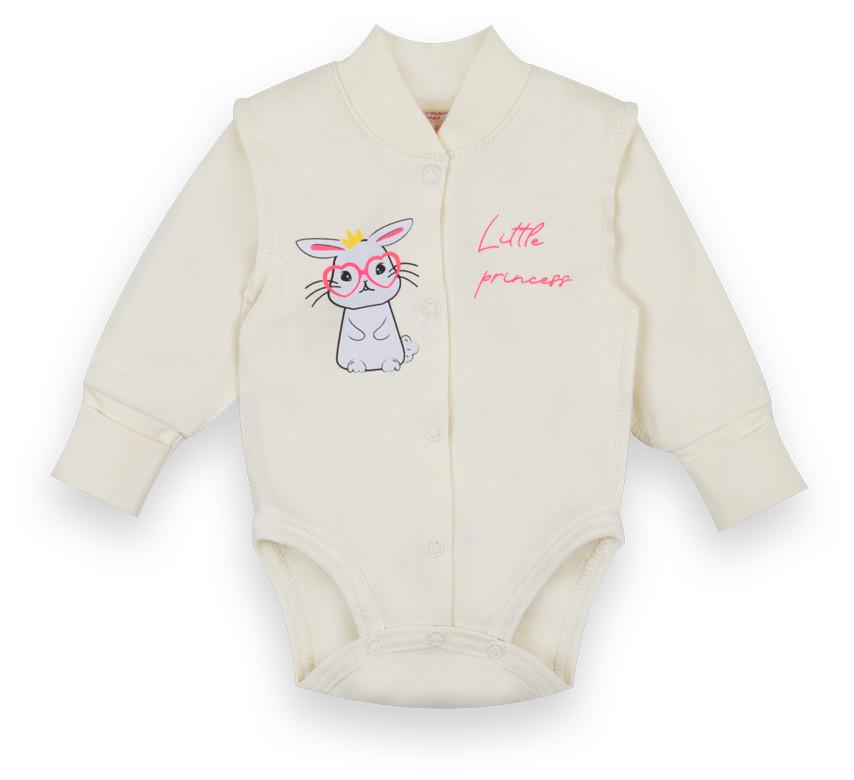 Боди детское хлопковое для девочки на кнопках Gabbi BD-21-11-1 Ла-Бебби 62 см Молочный (12916)