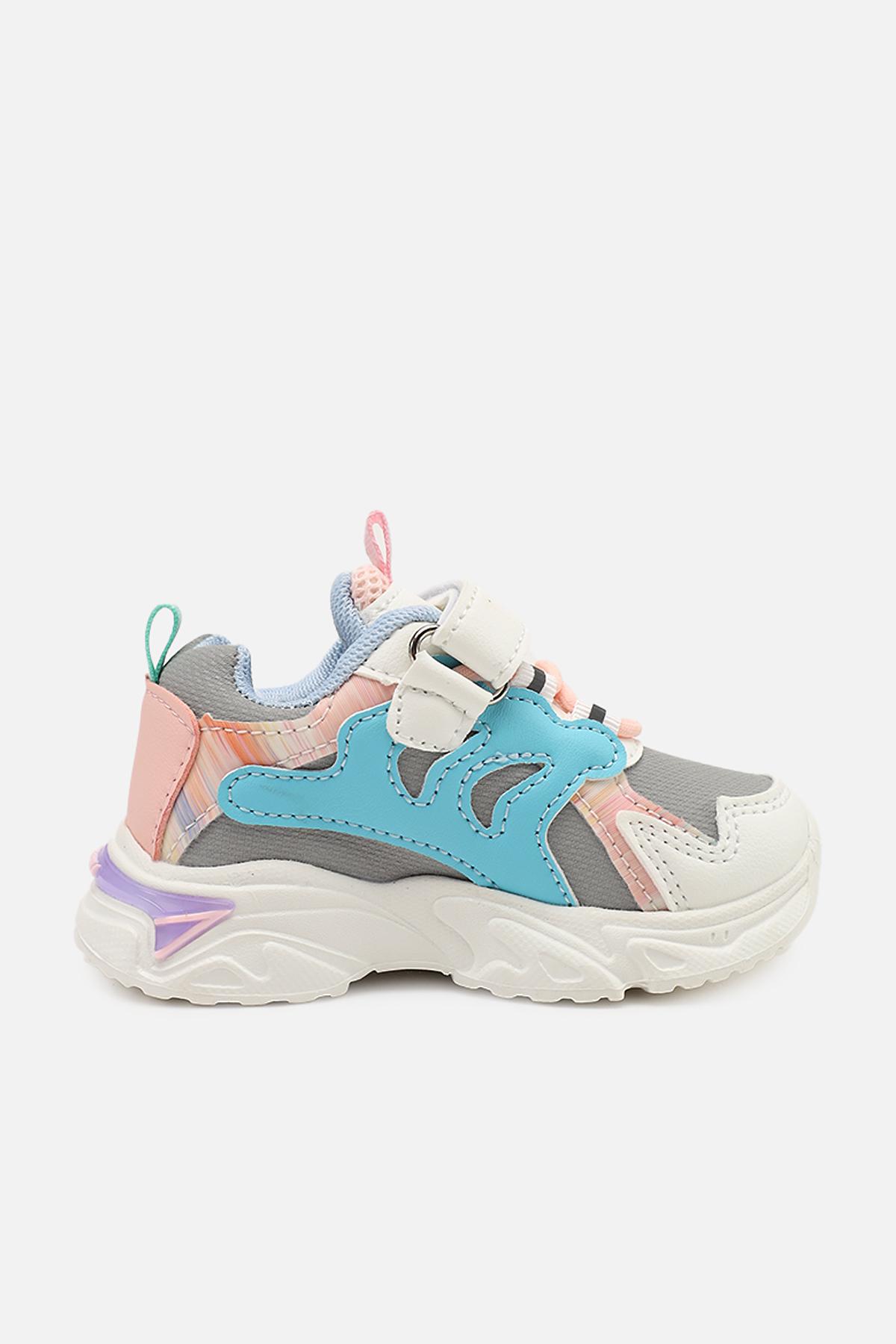 Кроссовки для девочки ЦБ-00273945 на плоской подошве р. 20 Серый (SKT001057115) - фото 2 Кроссовки для девочки ЦБ-00273945 на плоской подошве р. 20 Серый (SKT001057115) - фото 2