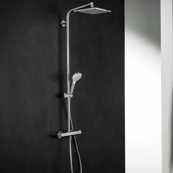 Душова система Hansgrohe Crometta 27271000 E 240 1jet Showerpipe з термостатом (35605542)