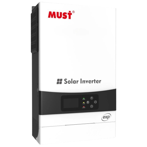 Инвертор гибридный с чистой синусоидой Must PV19-6048 EXP 1 фаза 6 кВт 48 В 120A LCD дисплей White (27918523)