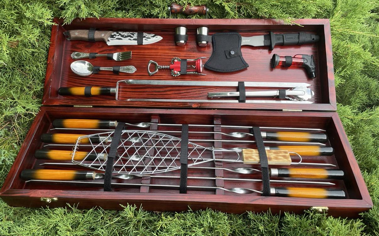 Набор шампуров в кейсе Grill red M2