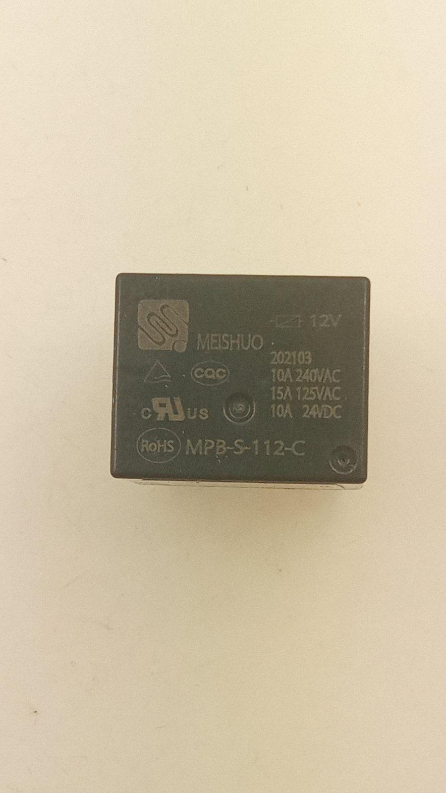 Реле MPB-S-112-C 12VDC 10A 240VAC 20x16x20 MEISHUO (27180)