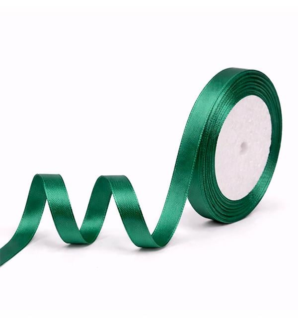 Лента атласная 1 см 23 м Изумрудный (10738)