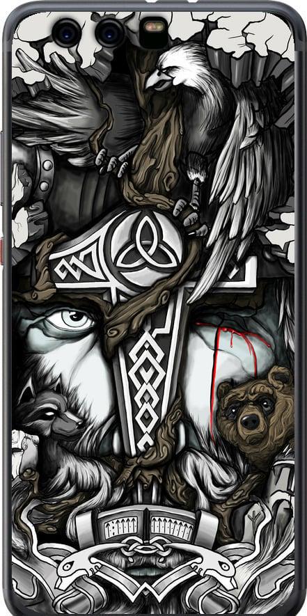 Чехол на Huawei P10 Plus Тату Викинг (4098u-963-42517)