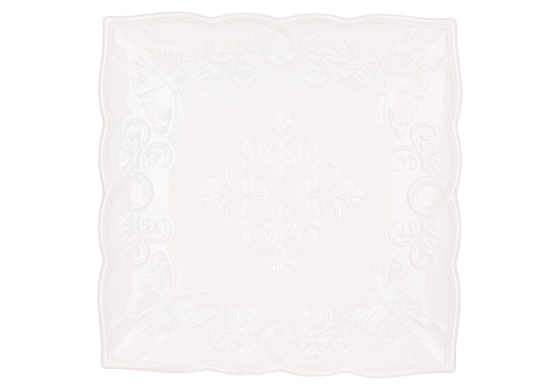 Набір блюд сервірувальних порцелянових квадратних Ажур 26,3x26,3x3 см 4 шт. (988-451)