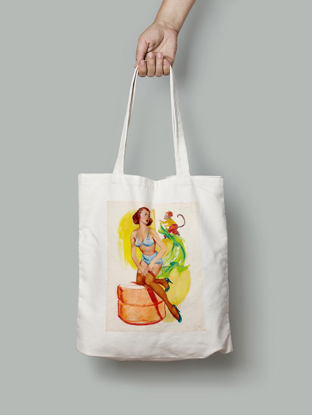 Еко-сумка Мавпочка потягла халатик. Джойс Баллантайн шопер (pin_up010220_Bag)