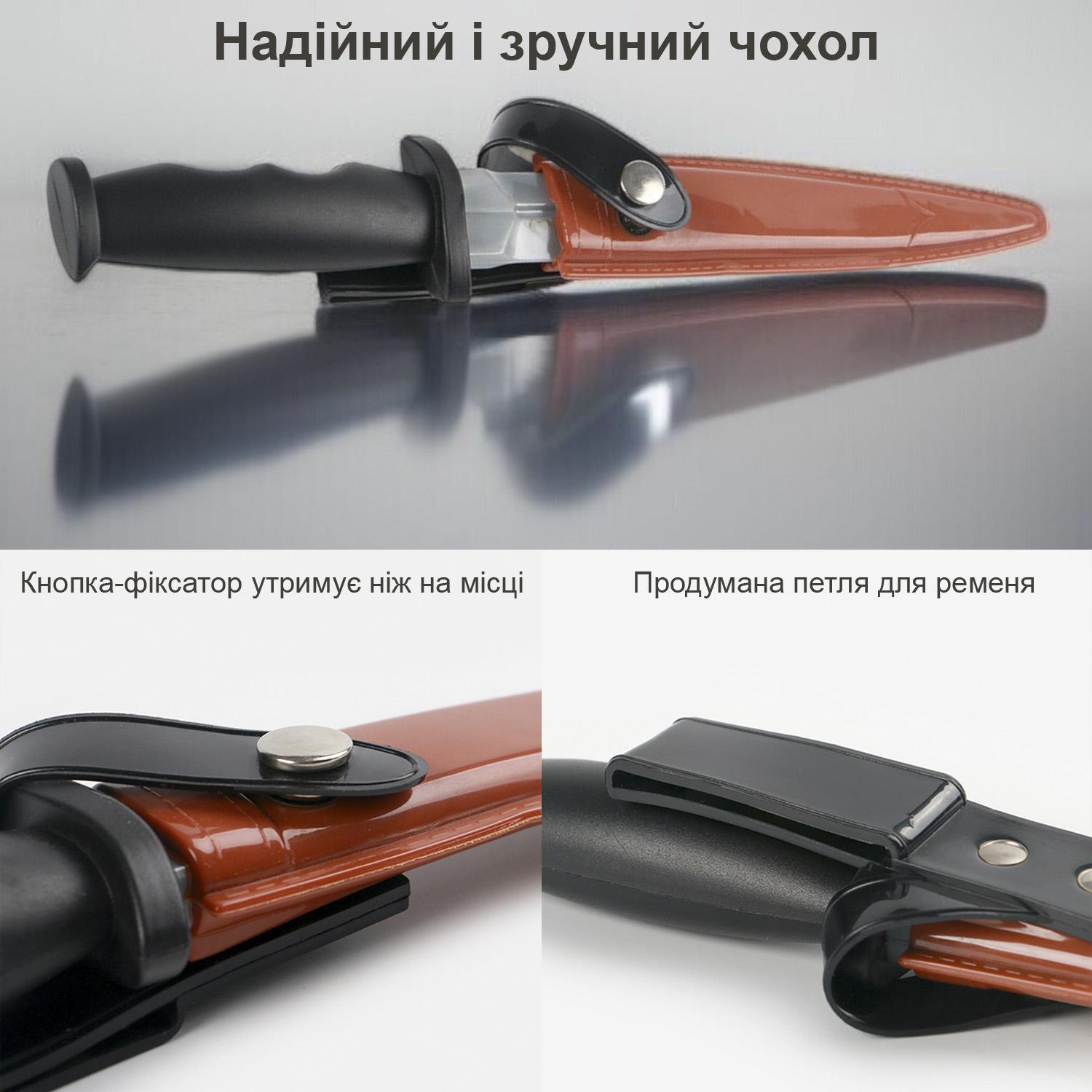 Кинжал макет GDragon Sport для тренировок страйкбола резиновый с чехлом Черный (141_8_0_1) - фото 5 Кинжал макет GDragon Sport для тренировок страйкбола резиновый с чехлом Черный (141_8_0_1) - фото 5