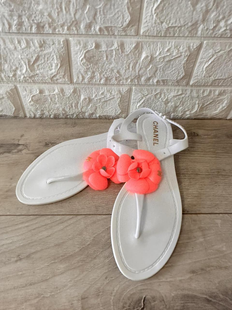 Босоножки шлепанцы женские пляжные р. 40 25 см Белый с розовым (KG-7967)