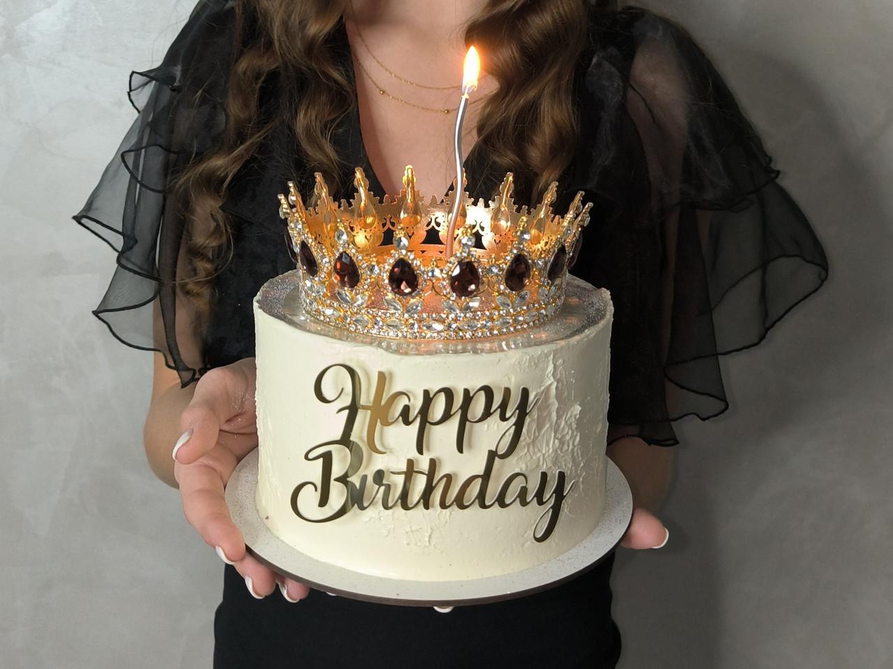 Корона на торт D 12,5 см Чорний - фото 9