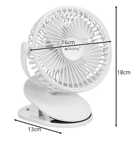 Вентилятор беспроводной с зажимом и USB подзарядкой Белый - фото 2 Вентилятор беспроводной с зажимом и USB подзарядкой Белый - фото 2