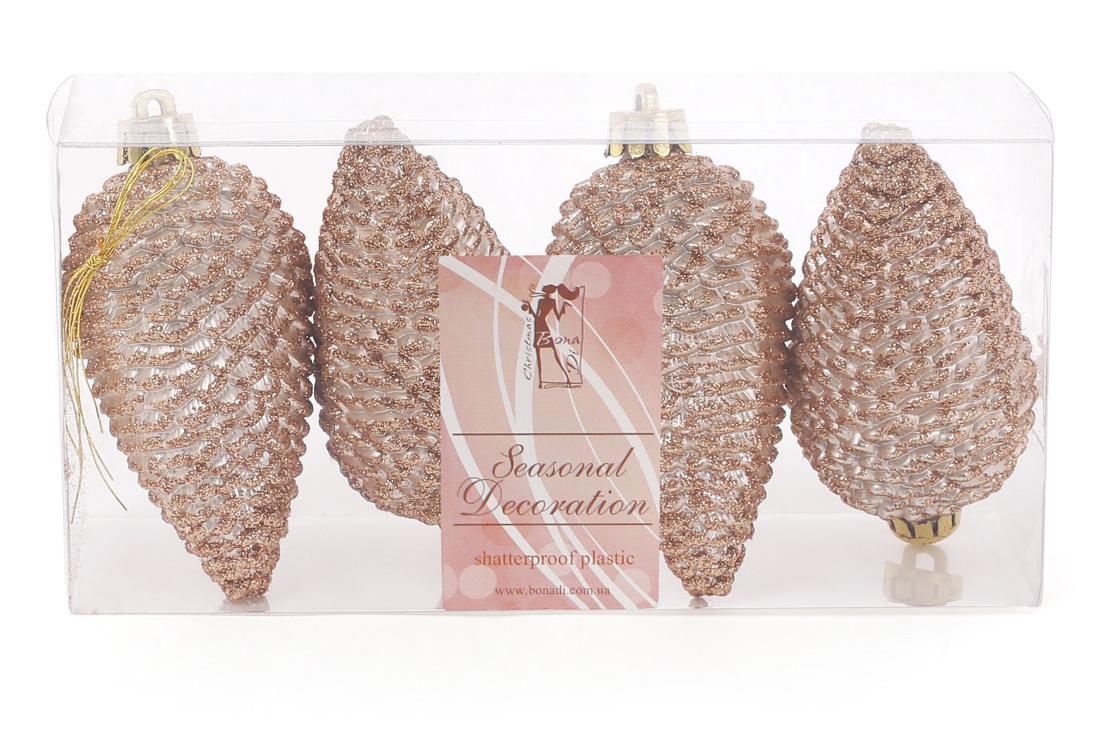 Набор елочных украшений Шишки BonaDi 4 шт. (147-311) Набор елочных украшений Шишки BonaDi 4 шт. (147-311)