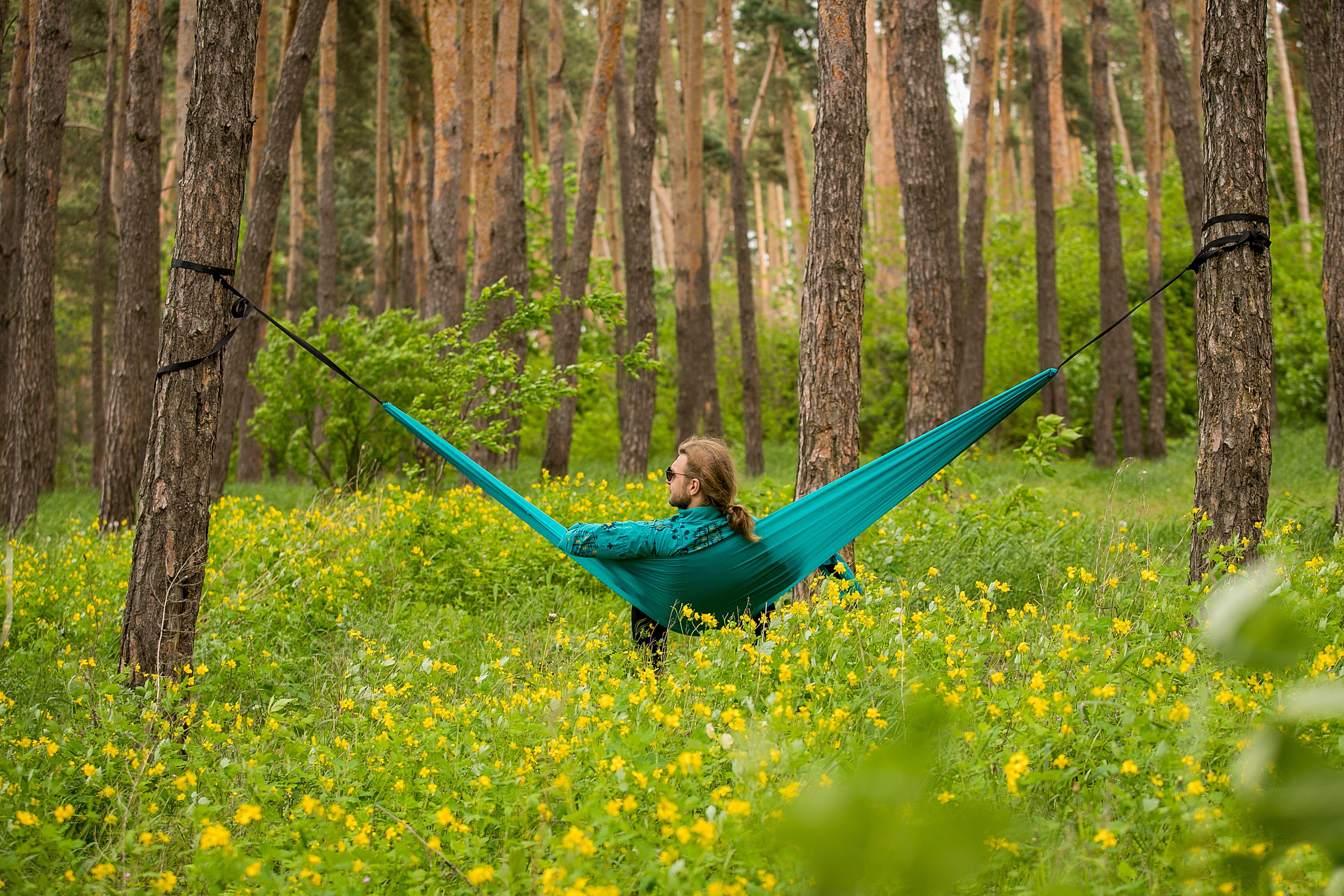 Гамак підвісний двомісний/туристичний Eco на 180 кг з чохлом та кріпленнями 300х145 Темно-синій - фото 3 Гамак підвісний двомісний/туристичний Eco на 180 кг з чохлом та кріпленнями 300х145 Темно-синій - фото 3