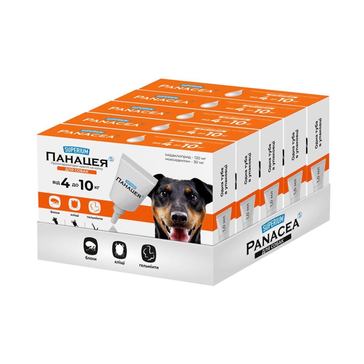 Краплі протипаразитарні Панацея на холку для собак 4-10 кг (25506890) - фото 2 Краплі протипаразитарні Панацея на холку для собак 4-10 кг (25506890) - фото 2