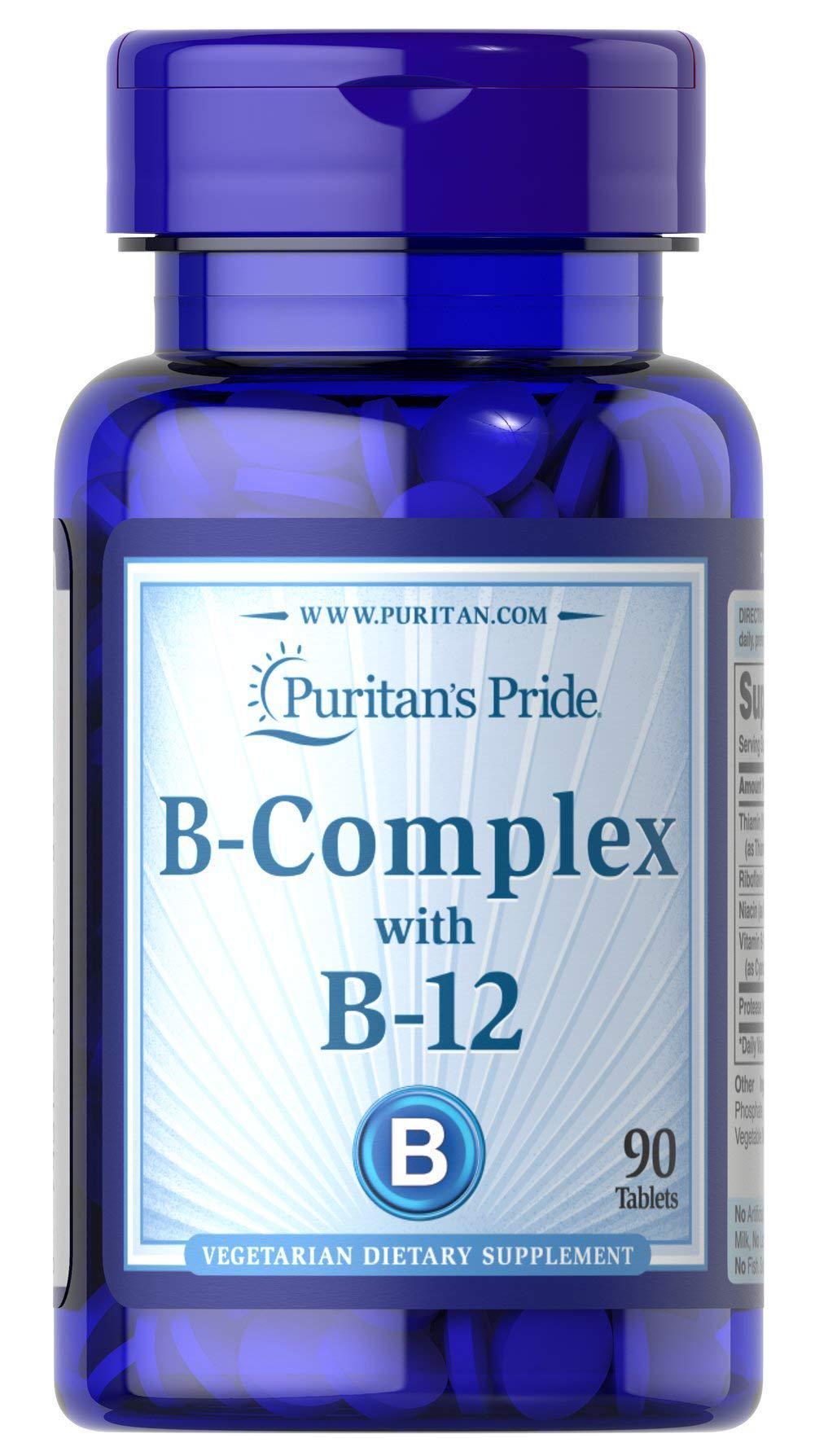 Вітаміни групи В Puritan's Pride Vitamin B-Complex and Vitamin B-12 90 таблеток