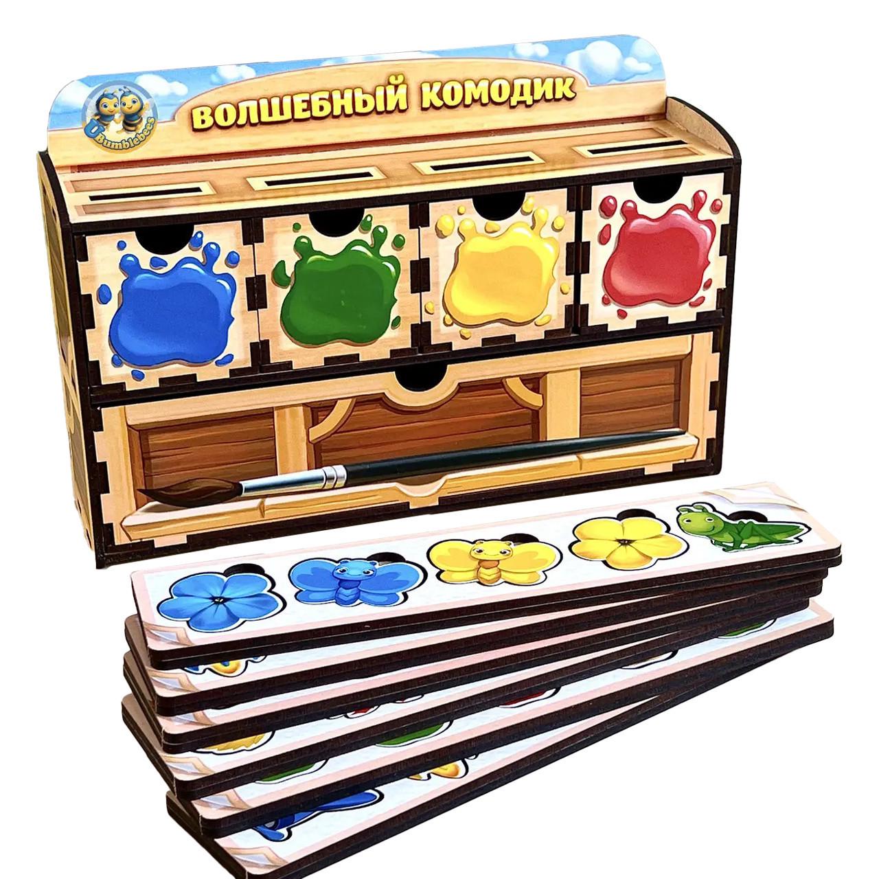 Игра сортер деревянная Ubumblebees Волшебный Комодик настольная