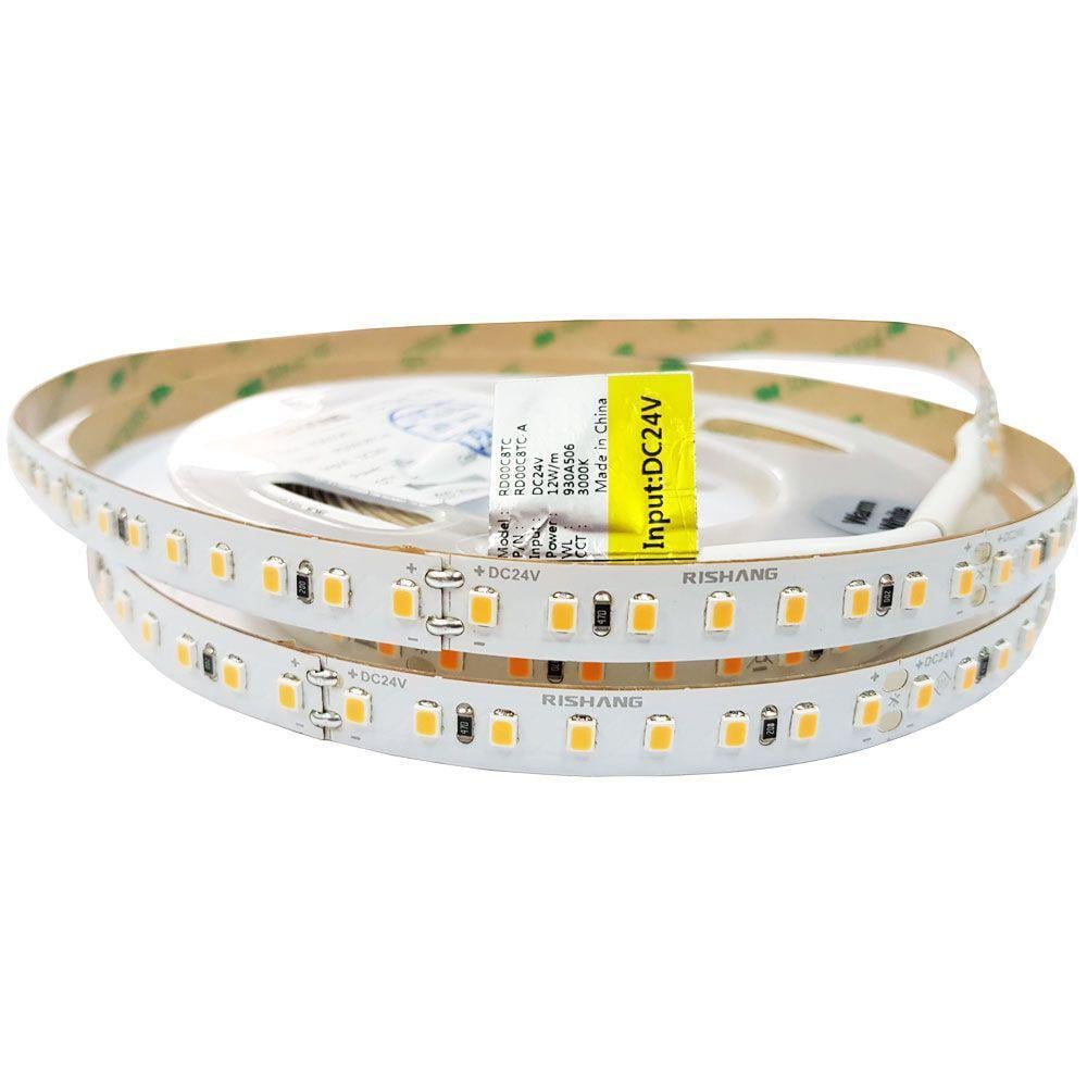 Светодиодная лента 2835-128-IP20-WW-10-24 RD00C8TC-A 3000K CRI90 (17974)
